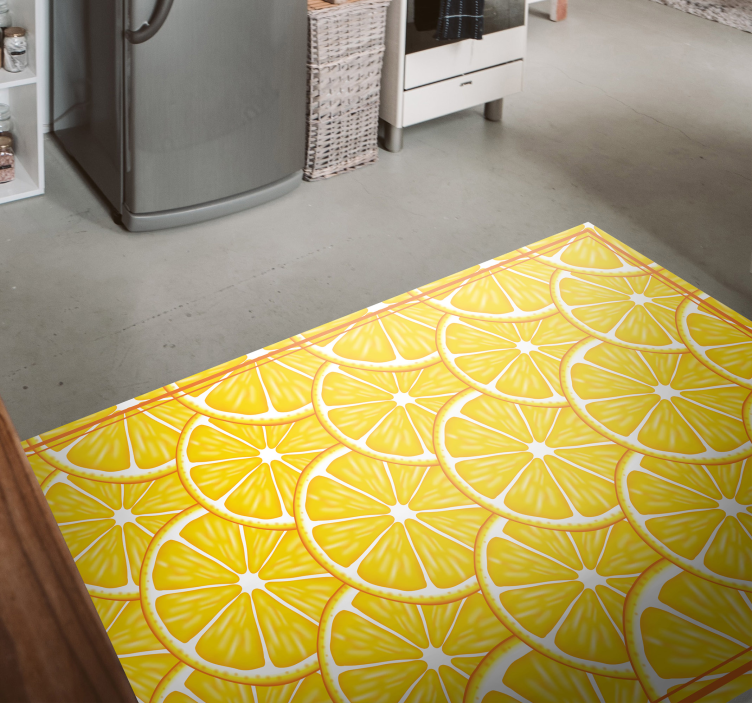 Yellow citrus slices kitchen vinyl carpet - TenStickers