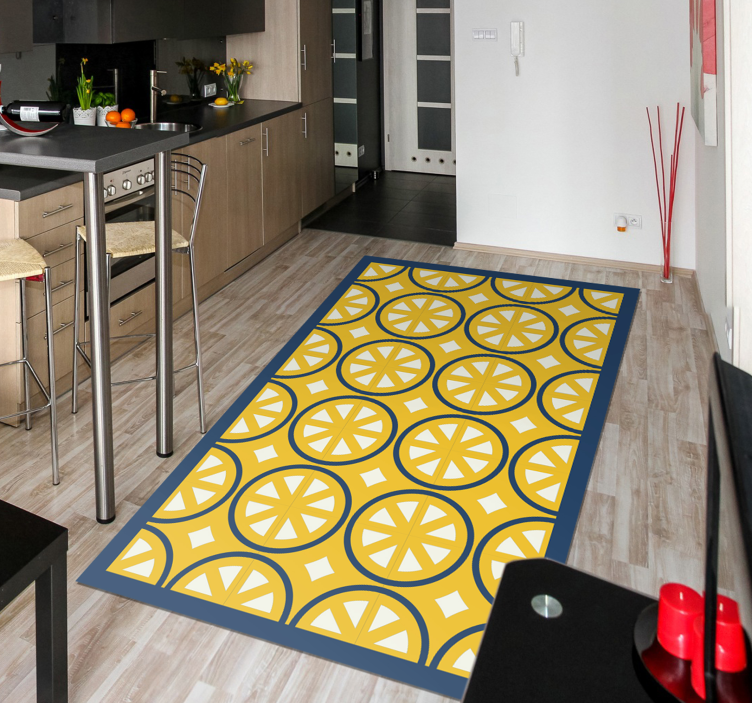 Citrus Slice Style kitchen vinyl carpet - TenStickers