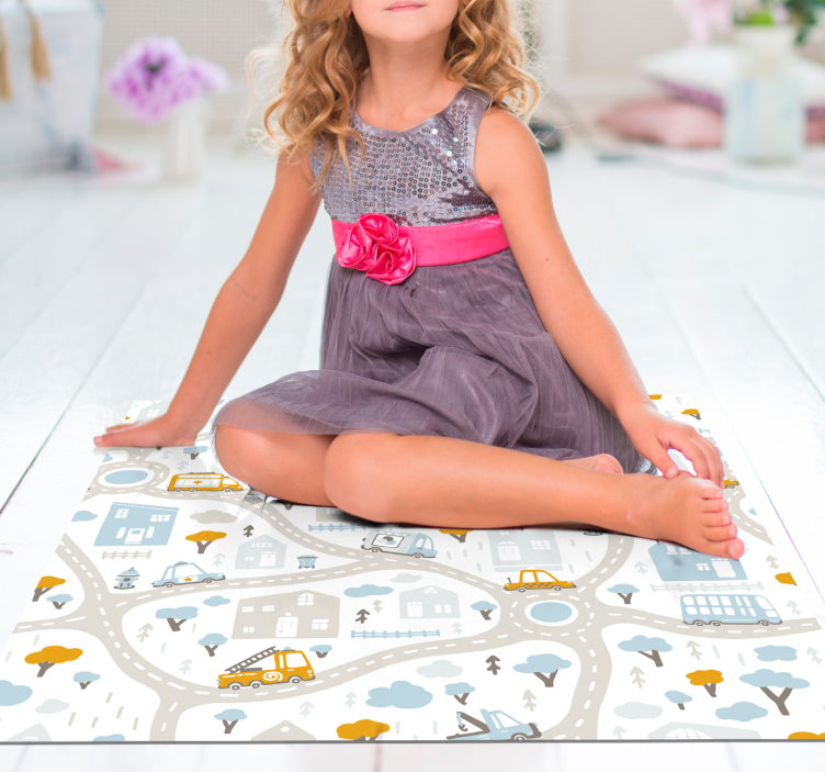 City Traffic Play road vinyl carpet - TenStickers