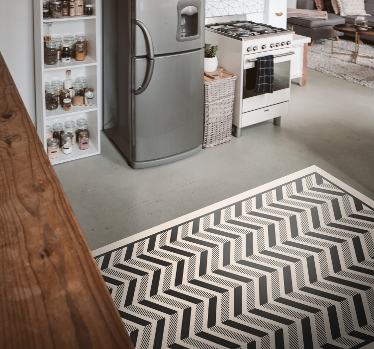 Classic chevron motif geometric vinyl carpet - TenStickers