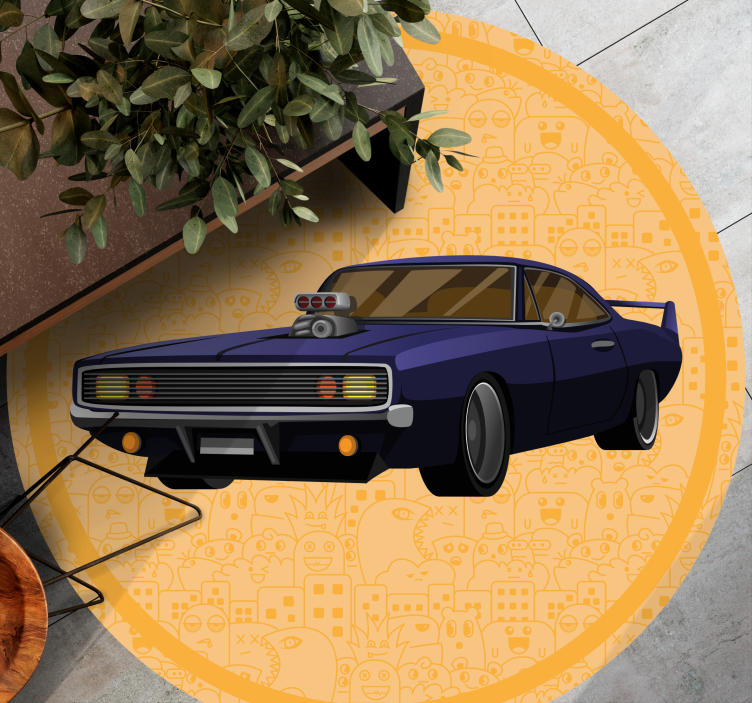 Classic Muscle Car teen vinyl carpet - TenStickers
