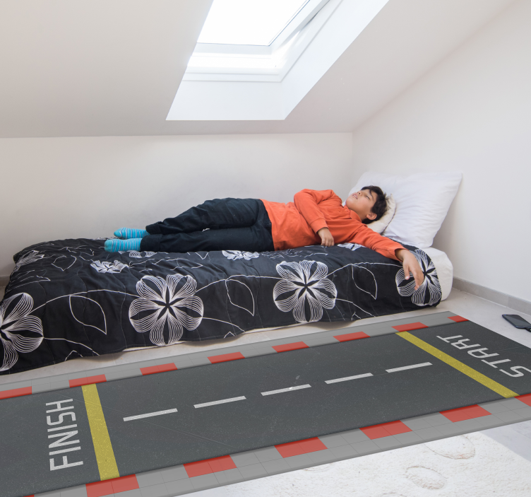 Classic race track road vinyl carpet - TenStickers