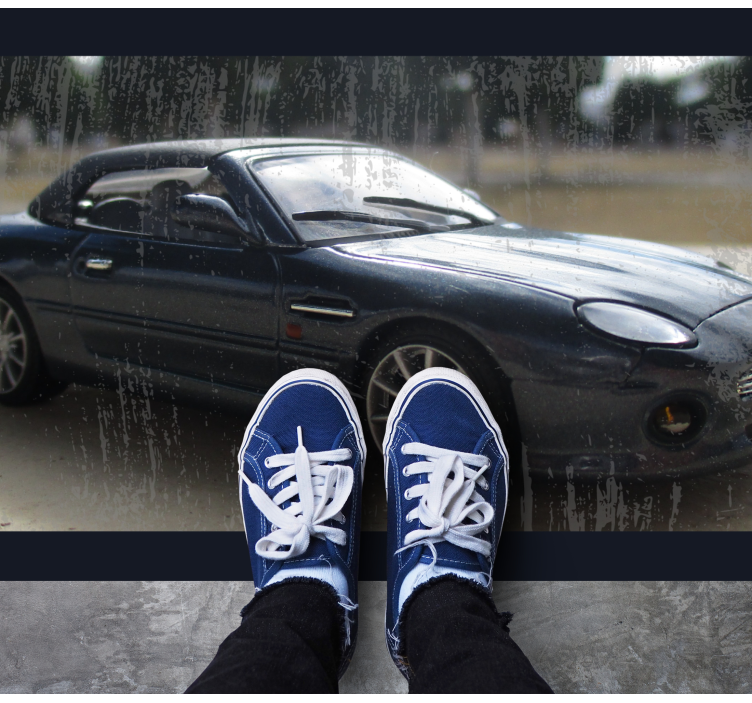 Classic Sports Car road vinyl carpet - TenStickers