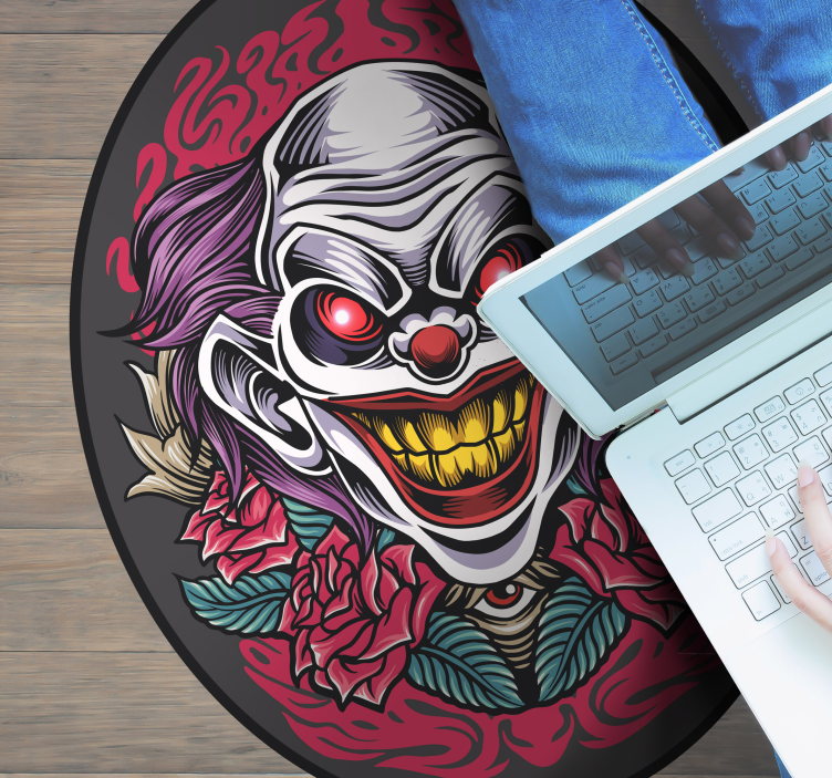 Clown Illustration halloween vinyl carpet - TenStickers