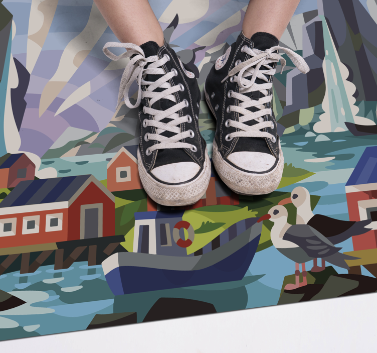 Norwegian coast nature vinyl carpet - TenStickers