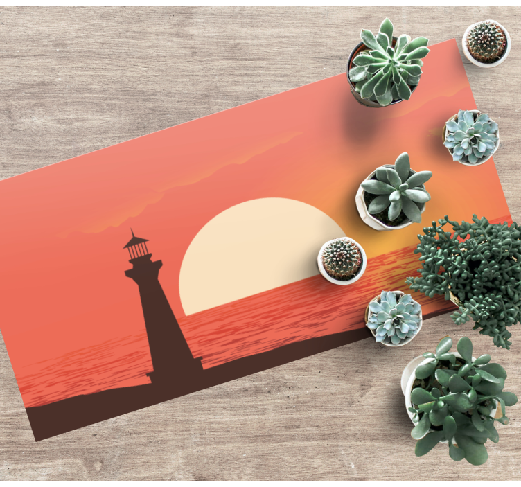Coastal Sunset View nature vinyl carpet - TenStickers