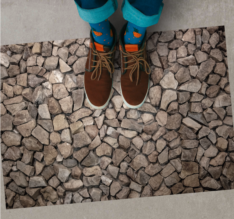 Cobblestone Pathway stone effect vinyl carpet - TenStickers
