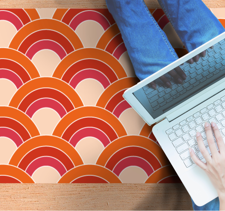 Colorful Arched Patterns geometric vinyl carpet - TenStickers