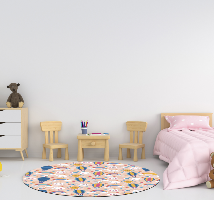 Colorful Balloon Pattern kids vinyl carpet - TenStickers