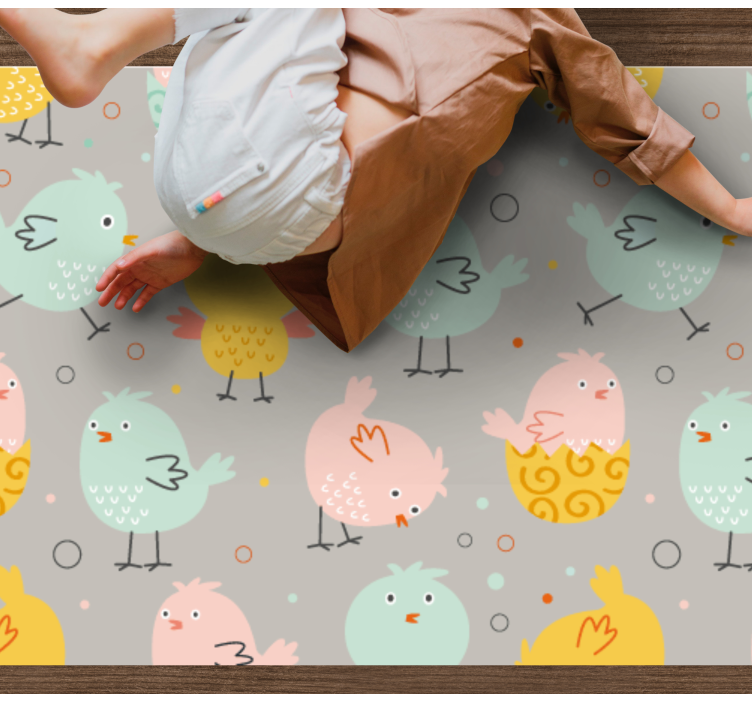 Colorful Bird Characters kids vinyl carpet - TenStickers