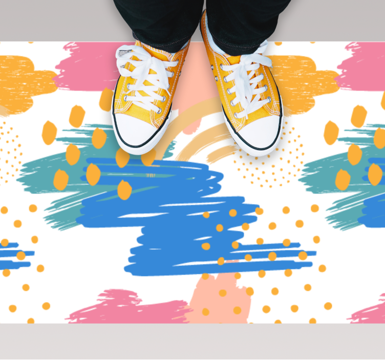 Colorful brushstrokes modern vinyl carpet - TenStickers