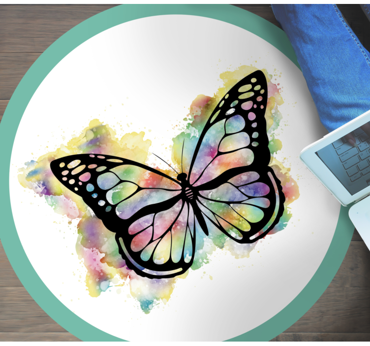 Colorful Butterfly Art nature vinyl carpet - TenStickers