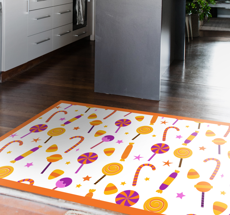 Colorful candy design kitchen vinyl carpet - TenStickers