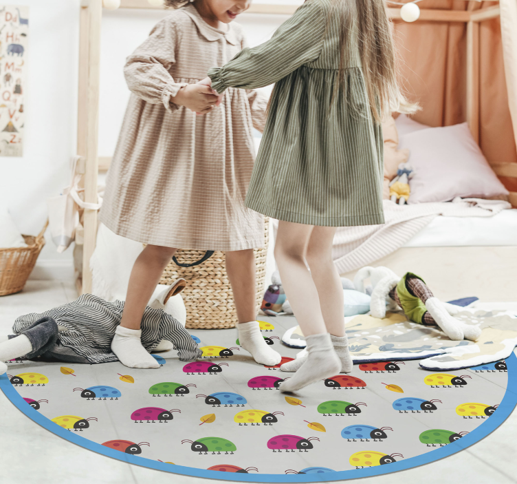 Colorful Car Circle kids vinyl carpet - TenStickers