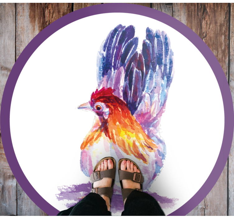 Colorful chicken coq animal vinyl carpet - TenStickers