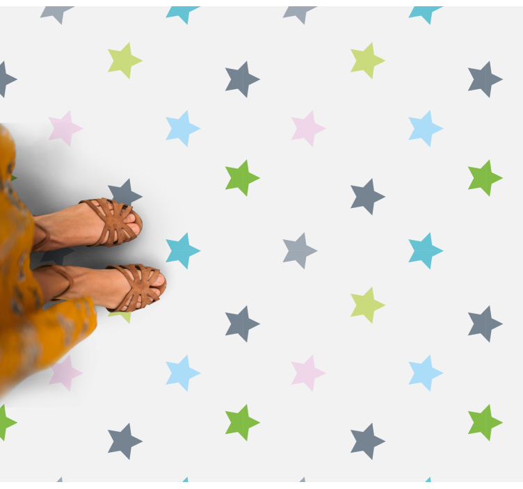 Minimalist colours star vinyl carpet - TenStickers
