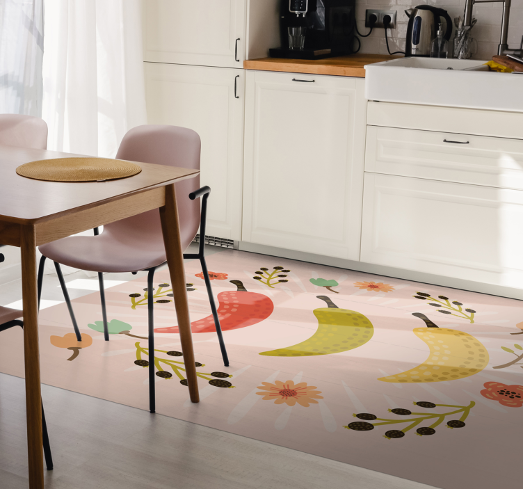 Colorful chili peppers kitchen vinyl carpet - TenStickers