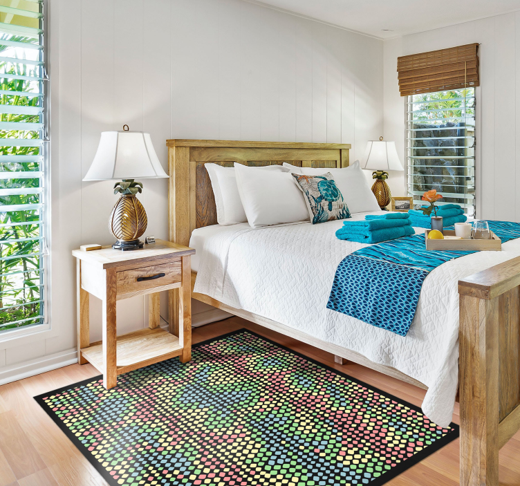 Colorful Circle Pattern texture vinyl carpet - TenStickers