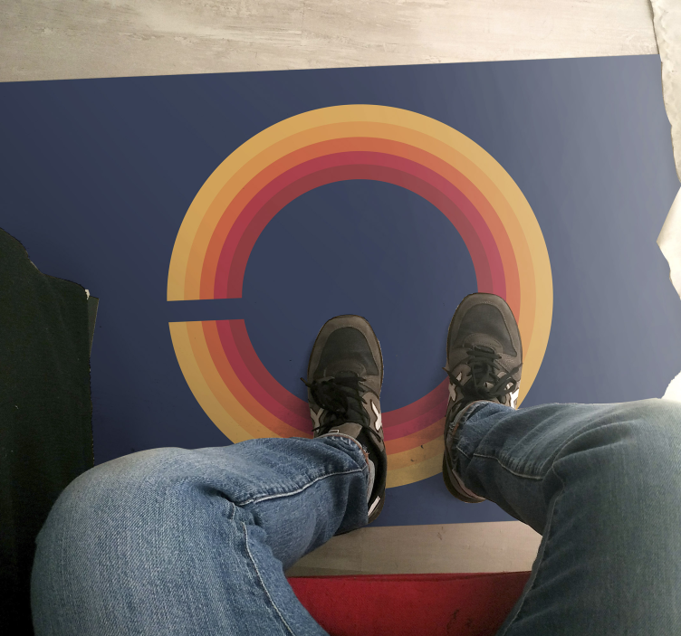 Retro solar design vintage vinyl carpet - TenStickers