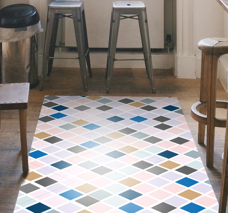 Diamond pattern tile vinyl carpet - TenStickers