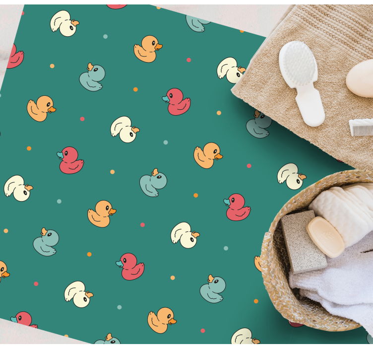 Colorful ducklings pattern kids vinyl carpet - TenStickers