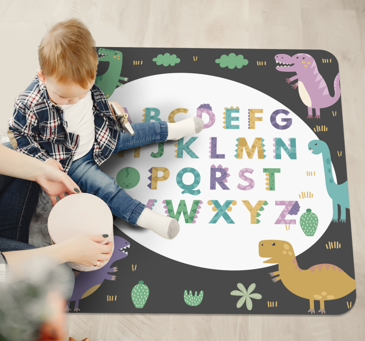 Colorful Educational Playtime alphabet vinyl carpet - TenStickers