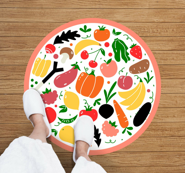 Colorful Fruit Motif floral vinyl carpet - TenStickers