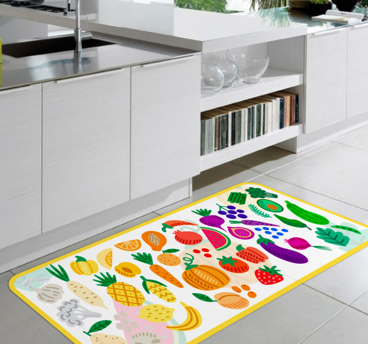 Colorful Fruit Pattern floral vinyl carpet - TenStickers