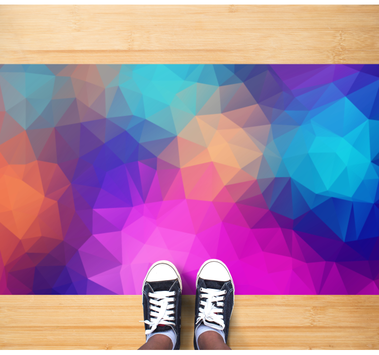 Colorful Fusion geometric vinyl carpet - TenStickers