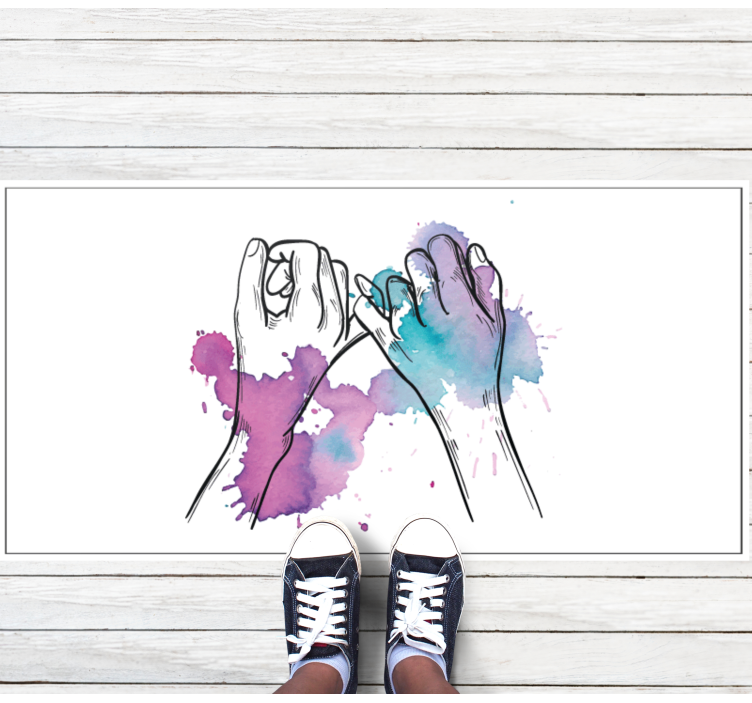 Colorful Hand Gesture teen vinyl carpet - TenStickers