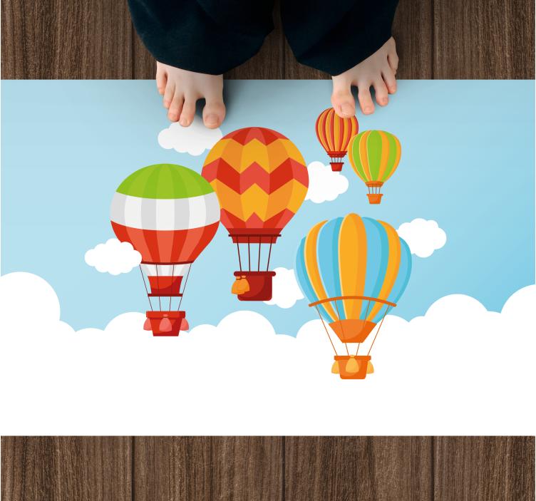 Colorful Hot Air kids vinyl carpet - TenStickers