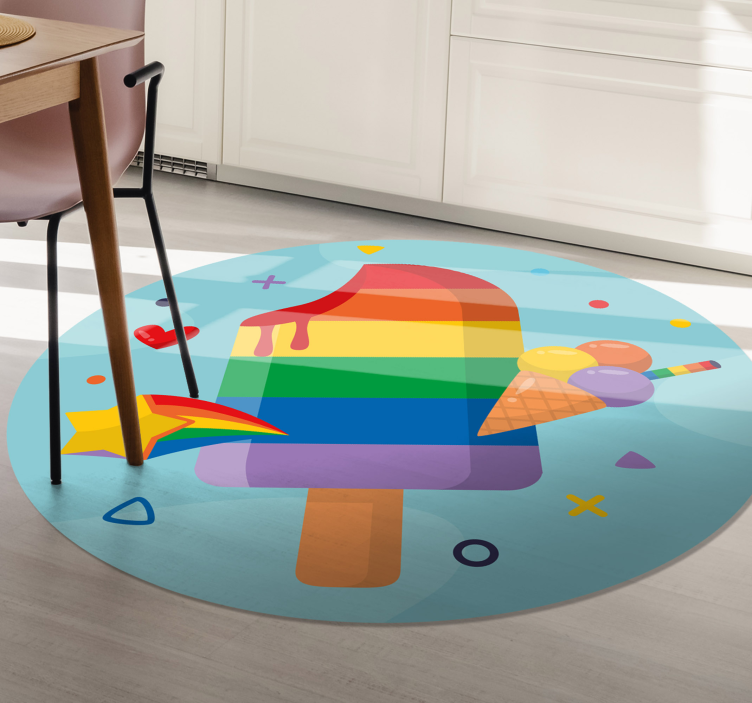Colorful Ice Cream kids vinyl carpet - TenStickers