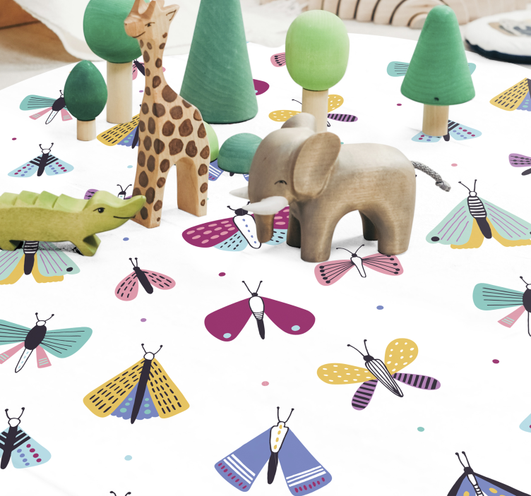 Colorful Insect Collection nursery vinyl carpet - TenStickers