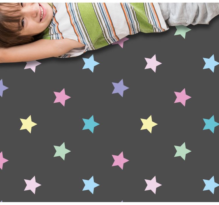 Colorful kids pattern star vinyl carpet - TenStickers