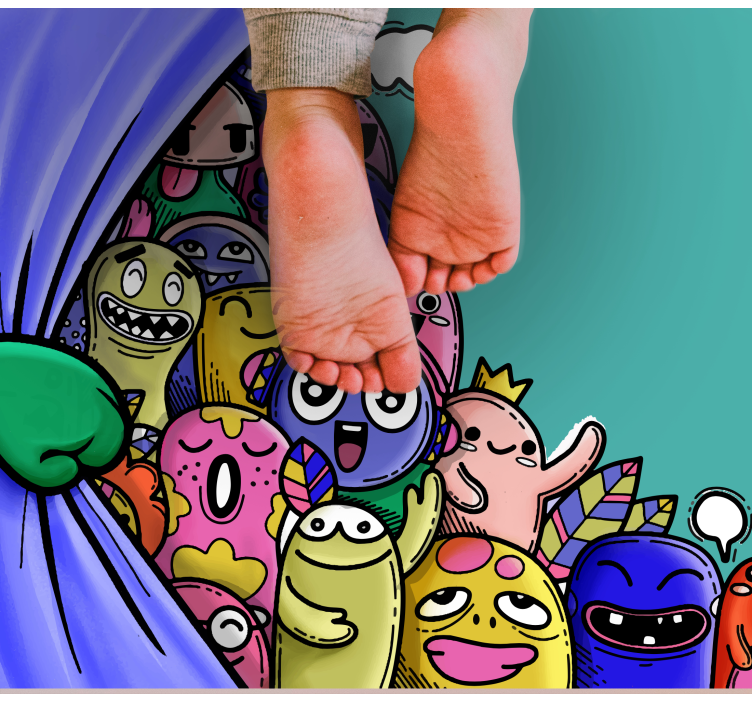 Colorful Monster Characters kids vinyl carpet - TenStickers
