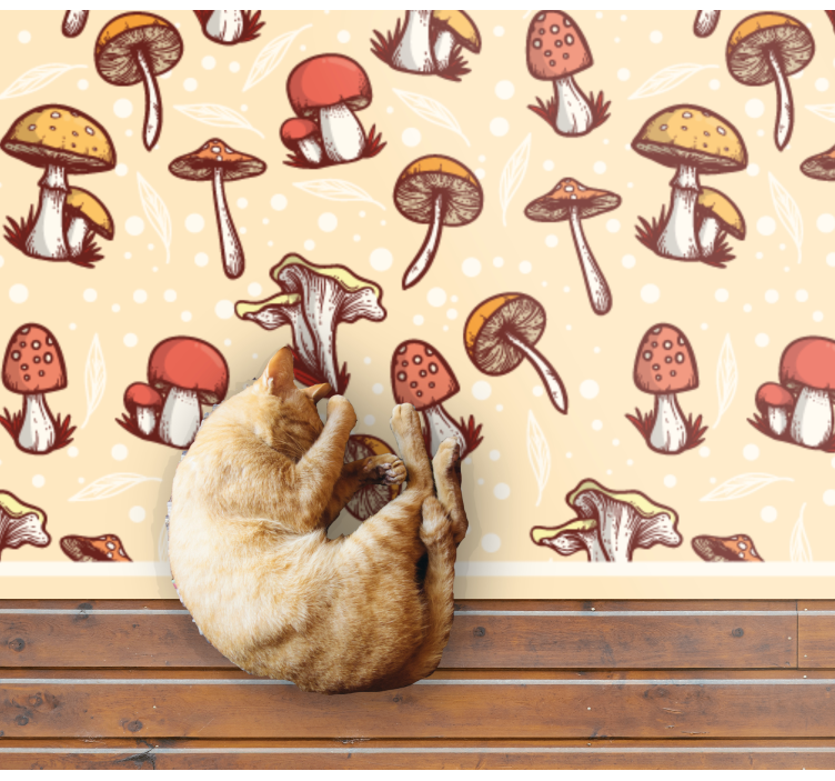 Colorful Mushroom Pattern nature vinyl carpet - TenStickers