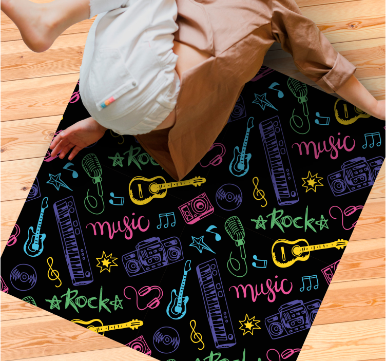 Colorful Music Theme kids vinyl carpet - TenStickers