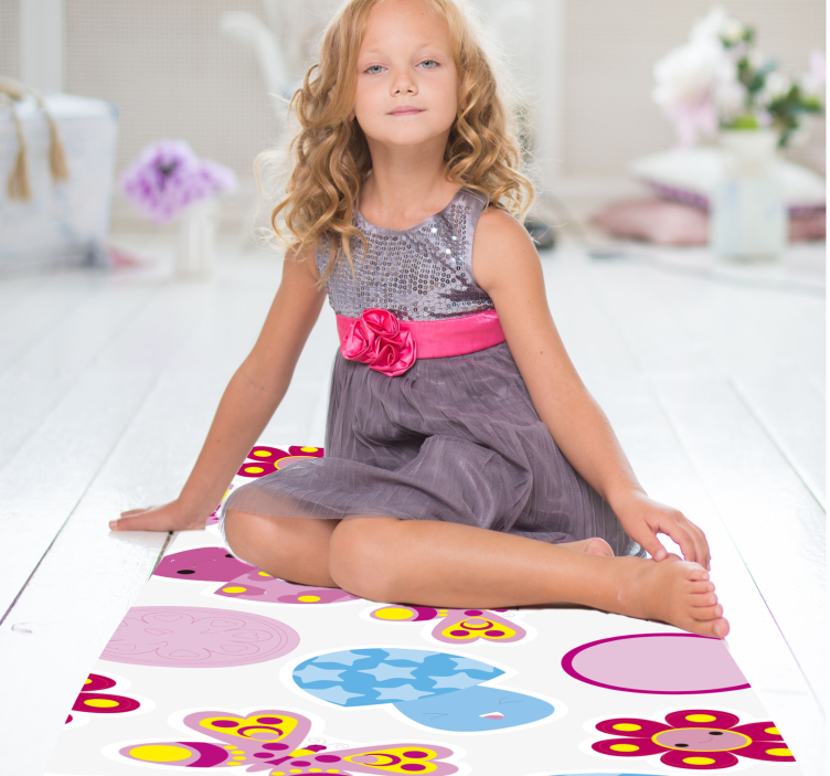 Colorful Nursery Shapes kids vinyl carpet - TenStickers