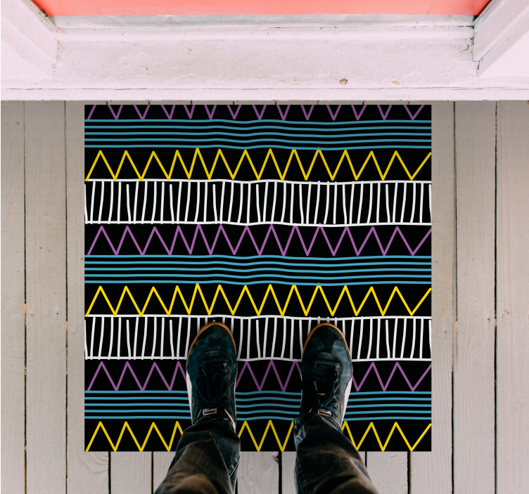 Colorful Pattern Play geometric vinyl carpet - TenStickers