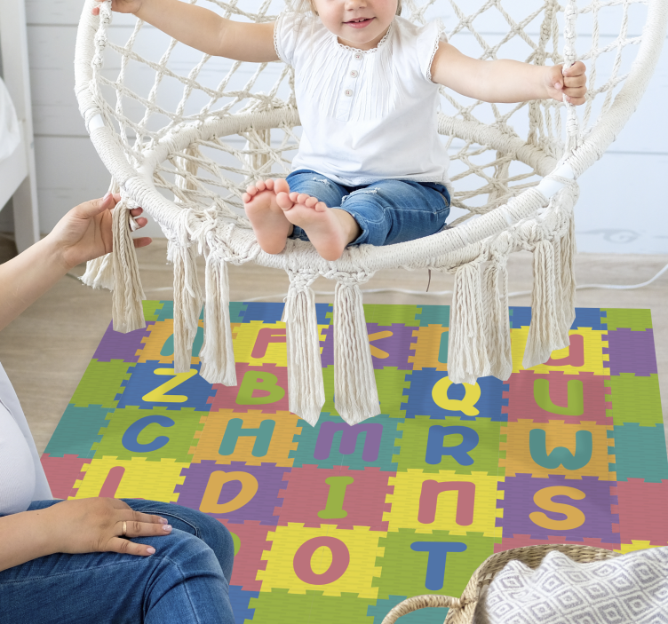 Colorful play design alphabet vinyl carpet - TenStickers