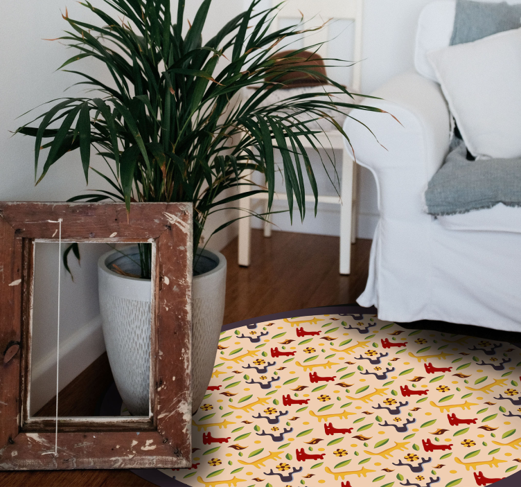 Colorful forest animals kids vinyl carpet - TenStickers