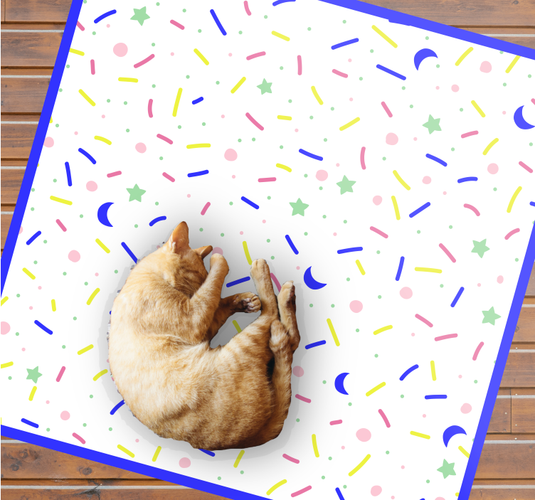 Party colorful shapes kids vinyl carpet - TenStickers