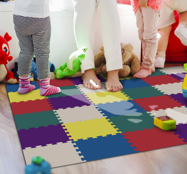 Colorful Puzzle Mat kids vinyl carpet - TenStickers