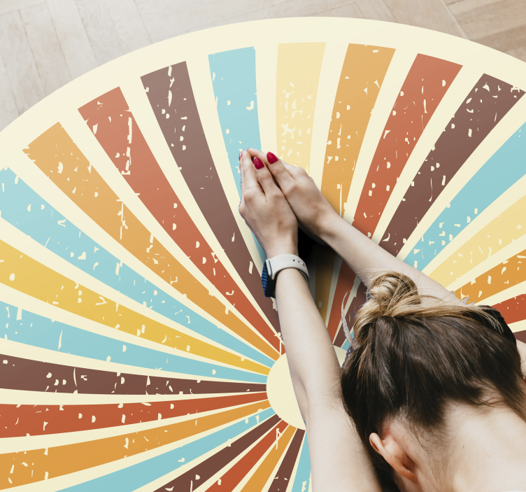 Retro radiant pattern vintage vinyl carpet - TenStickers