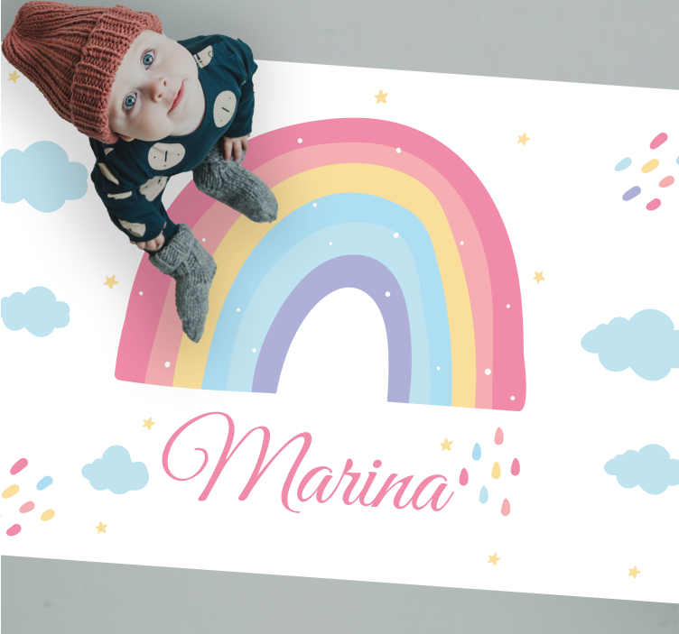 Personalised colorful rainbow custom vinyl carpet - TenStickers