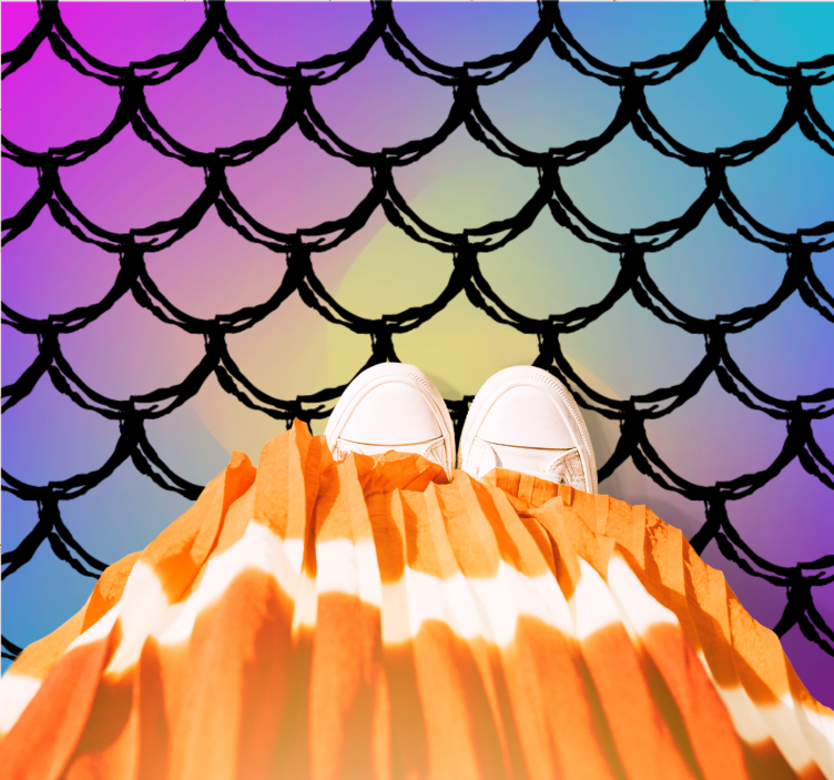 Colorful Scaled Pattern road vinyl carpet - TenStickers