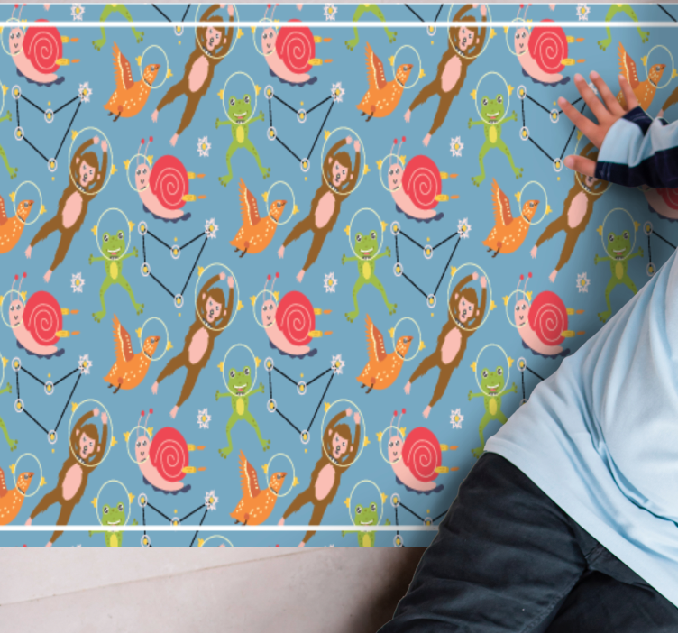 Colorful space creatures kids vinyl carpet - TenStickers