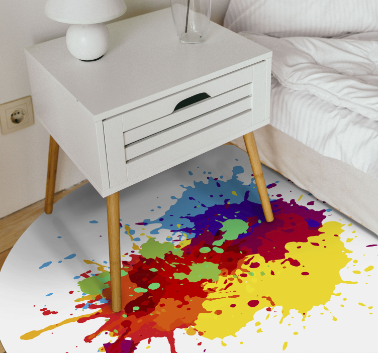 Colorful Splash Art kids vinyl carpet - TenStickers