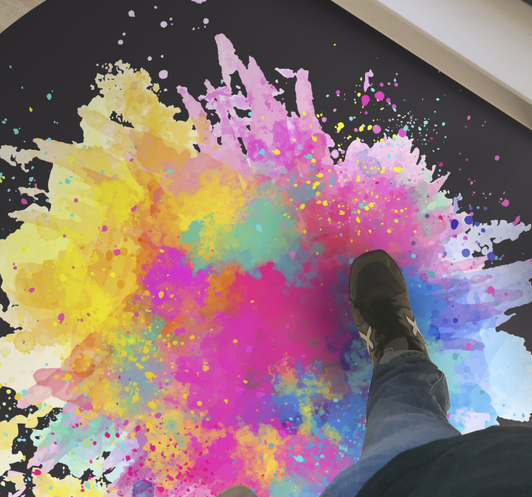 Colorful Splash Explosion texture vinyl carpet - TenStickers