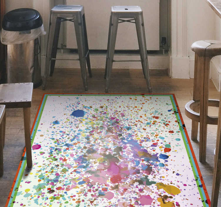 Colorful splatter art modern vinyl carpet - TenStickers